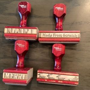 Set of 4 Christmas Hand Stamps